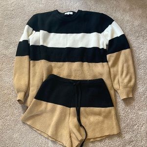 Knit Sweater and Short Set